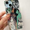 Halloween Aesthetic Case Compatible with iPhone 15 Plus, Spooky Horror Halloween Phone Case for iPhone 15 Plus, Cool TPU Protective Phone Case Cover