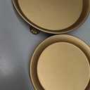 Zonon 2 Pack Brass Color Metal Clawfoot Dish Pedestal Dish Candle Tray Round Clawfoot Candle Holder Decorative Jewelry Stand for Wax Jewelry Ring Trinket Coffee Table Centerpiece Cosmetic Home
