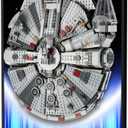 Display Wallboard Compatible with Lego 75257 Millennium Falcon, 3mm Backboard & 4 U-Shaped Holders, Display Wall Frame for Building Kits - Ideal Gift for Fans(Board Only)