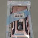 Maxdara for Moto G 5G 2024 Stand Case - Slide Camera Cover, Ring Kickstand, Tempered Glass Screen Protector - Heavy Duty Shockproof Cover, Navy Blue