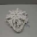 Minetom Snowflake Christmas String Lights with 6 Drops - 9ft 100 Mini Bulb Icicle Lights with Hooks, Plug-in Connectable Hanging Lights for Christmas Home Indoor Outdoor Wedding Holiday Dcor