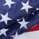 Homissor American Flag Sleeve 2.5x4 Outdoor USA US Flag Sleeved USA Flags 2.5x4 Ft Embroidered Stars Durable Nylon Flags Sewn Stripes