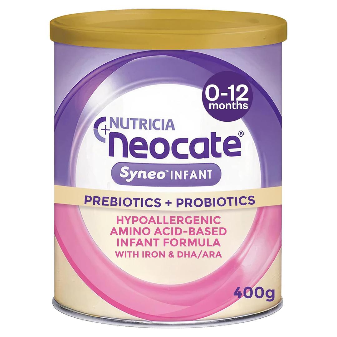 Neocate Syneo Infant - Allergy Relief Hypoallergenic Baby Formula with Amino Acids - Well-Tolerated Dairy-Free Infant Formula with Prebiotic FOS/FOS blend, Probiotics, DHA, ARA - 0-12 months - 14.1 oz (EXP 03/25/27)