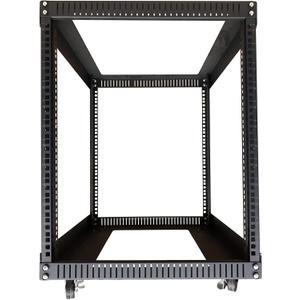 TECHTOO Server Rack 12U Standing Open Frame Rack with 4 Wheels 4 Posts 19Inch Server Equipment Rack Heavy Duty Cold Rolled Steel for Network Servers & AV Gear (12U)