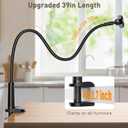 Magnetic Gooseneck Phone Holder Mount for iPhone 17/16/15/14/13/12 - Magnetic Stand Tabletop Clamp 360Rotation Adjustable for Office/Home Compatible with iPhone 17 16 15 14 13 12 Mini Plus Pro Max