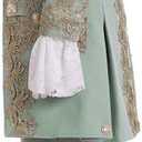 1791's lady Men's Victorian Fancy Outfit 18th Century Regency Tailcoat Vest Halloween Costume (Green, L)