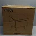 Dog Stairs for Small Dogs 17.13" H, 4-Step Doggie Ramp for Couch Bed Sofa and Chair, Foldable 2 in 1 Wooden Pet Steps for Puppy Medium/Large Dogs and Cats, Split Ottoman Design