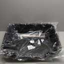 1 Pack of Extra Large Cat Litter Box (ABS Material), Low Entry Senior Litter Pen for Geriatric Kitty Big Cats, Jumbo Pet Safe Litter Boxes Tray for Pets Potty (Black, 24" L x 20" W)