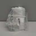 mDesign Plastic Rectangle Apothecary Canister - Organizer for Bathroom Vanity Countertop Shelf Decor - Holds Cotton Swabs, Soap, Makeup, Bath Salts - 2 Pack- Lumiere Collection - Clear/Chrome