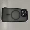 TOCOL Magnetic for iPhone 14 Pro Case, Compatible with Magsafe, Upgraded Full Camera Protection, Drop Protection, Translucent Matte Back Bumper Phone Cover 6.1-Inch (Black)