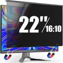 Magnetic 22 Inch Privacy Screen for Frameless Computer Monitor 16:10 Aspect Ratio,Hanging Blue Light Screen Protector Eye Protection Anti-Spy Shield, 22in Removable Privacy Filter