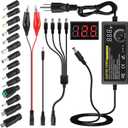 Universal Power Supply 3V~24V 3A 72W DC Power Supply Variable Universal Switching AC/DC Adapter, 100V-240V AC to DC Converter with LED Voltage Display and 14 Tips, Test Lead, Polarity Converter