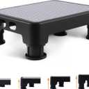 CHIKILLA Adjustable Step Stool for High Beds and Cars, 650lb Heavy Duty Bed Step for Elderly, Non-Slip Mobility Platform for Bathtub, Kitchen, SUV, 4 Height Levels 3.4-5.4" Portable Stair Assist, Gray