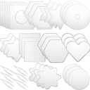 45 Pcs 5 mm Fuse Beads Pegboards Perlers Bead Pegboards Plastic Boards Large Clear Pegboard Kits Template Beading Supplies for Craft Projects, 10 Different Shapes