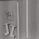 OLV White Industrial Curtain Rods for Windows 28 to 48 Inch(2.3 to 4 Feet), 1 Inch Diameter Blackout Wrap Around Adjustable Heavy Duty Window Drapery Rods, Indoor and Outdoor