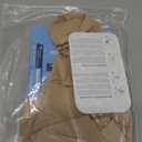 Amazon Basic Care Medical Compression Stockings, 20-30 mmHg Support, Women & Men Thigh Length Hose, Open Toe, Beige (Medium)