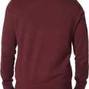 Nautica Men's Quarter-Zip Sweater (Large, Royal Burgundy)