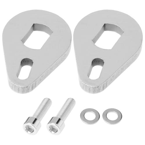 ECSiNG 2pcs 16x10mm Torque Arm with Screw and Washer 6mm Thick Stainless Steel for E-Bikes