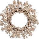 20" Christmas Wreath for Front Door Artificial Champagne Holly Berry Wreath for Christmas Thanksgiving Winter Holiday Decoration