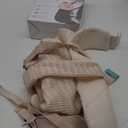 Grownsy Baby Carrier Newborn to Toddler (7-44lbs), Ergonomic & Cozy Wraps with One-Click Buckle, Mesh & Head Support for Hands-Free Comfort, Silver Gray (Almond Beige)