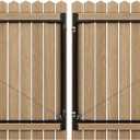 CCBOYSHARDWARE 60"-96" Wide Adjustable Anti-Sag Gate Frame Kit, Black,2 Pcs
