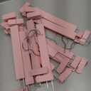 10 Pack Skirt Hangers, PantsHangers with Clips360 Swivel Hooks Space Saving Hangers for Pants, Skirts, Clothes, Jeans Pink