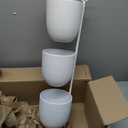 ORIMERC 4 Pack Corner Wall Mounted Hanging Planter Self Watering Triangle Plastic Flower Pot Decorative Modern Plant Vase Container Holder for Succulent Indoor Outdoor Home Office Dcor White