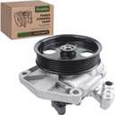 21-341 Power Steering Pump Assembly with Pulley Compatible with Mercedes-Benz C300, C350, GL450, GL550, ML350, ML550, R350, 2008-2012 Power Assist Pump Replace # 21341, 96341, 0054664201