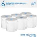 Scott Professional Pro High-Capacity Hard Roll Paper Towels, Bulk (53925), Hard wound, Elevated Design, Absorbency Pockets, for Scott Brand Blue Core Dispensers (6 Rolls at 700' Each, 4,200'/Case)