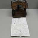 Lazy Susan Organizer Spice Rack - Spice Organization for Cabinet Height Adjustable Rotating Lazy Turntable, Pantry Kitchen Wood Revolving Seasoning Organizer (Vintage, 9 Inch)