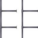 MUZIK 4 Tier Industrial Wall Mount Iron Pipe Shelf, Vintage Industrial Wall Mount Bookshelf Shelving Unit, DIY Open Bookshelf, Shelf Shelves, Kitchen Shelves, 2 Pack 40 Inch, 3/4 Pipe Nipple