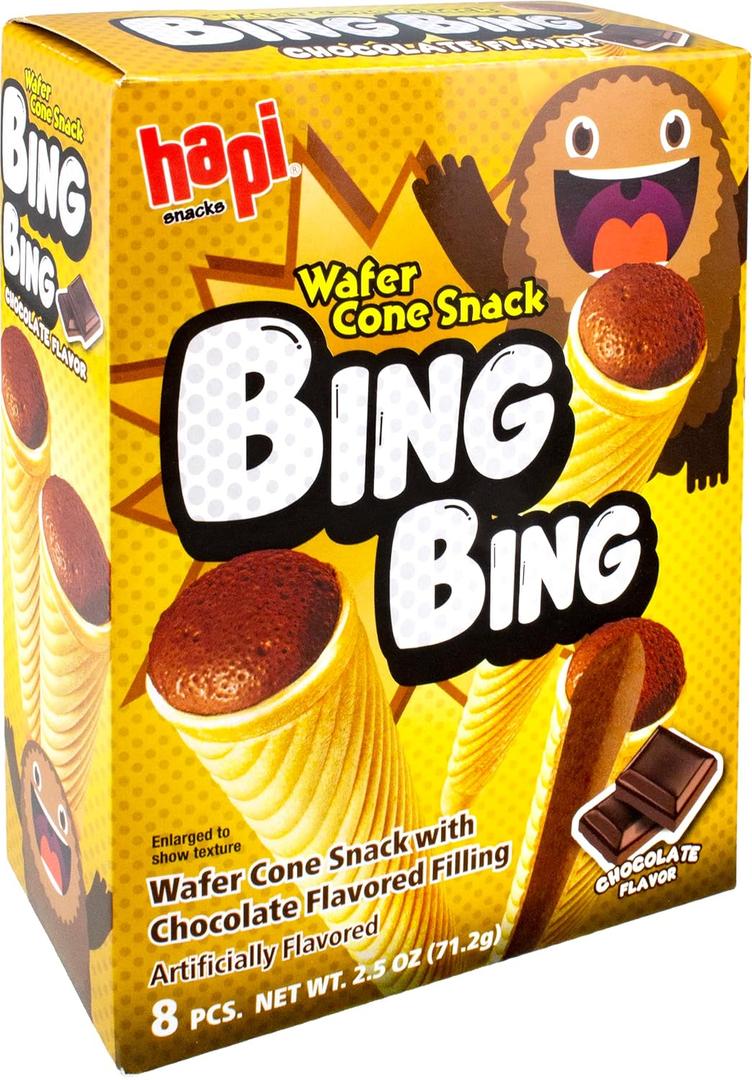Hapi Bing Bing Ice Cream Scone Snack, Chocolate, 2.51 Ounce