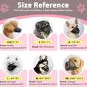 LUCKYPAW Dog Muzzle Suits for Small Medium Large Dogs, Mesh Muzzle Anti Biting Chewing, Breathable Mouth Cover Set with Adjustable Strap for Grooming Vet Visiting Training (Small 3 PCS(XXS-S), Pink)