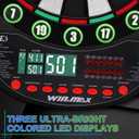 WIN.MAX Electronic Dart Board Soft Tip Dartboard Set LED Displays 3 Languages with 12 Darts 100 Tips Power Adapter