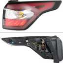 Silscvtt Rear Brake Tail Light Replacement for Escape 2017 2018 2019 with Right Side Lights Red Lens Passenger Side Outer Tail Lamp GJ5Z-13404-C