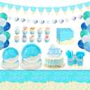 148 Pcs Beach Party Decorations Supplies, Birthday Tableware Set, Serves 24