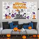 3 x OHOME Halloween Crafts for Kids - Giant Coloring Tablecloth/Poster | Halloween Party Decorations Favors Supplies for Kids Gifts Activities Games Toys Banner