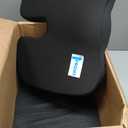 5 STARS UNITED Seat Cushion - Memory Foam for Tailbone Pain Relief - Ergonomic Support for Coccyx, Sciatica & Butt - Wheelchair, Office, Desk & Gaming Chair, Car Seat, Airplane, Black, Size: Large