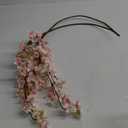 Artificial Light Pink Wisteria Hanging Flowers Bush, 2 Pcs 38.2 Inch Silk Wisteria Garland Flowers Fake Wisteria Flower Vines Garland Artificial Flower Strings for Garden Wedding Home Decor