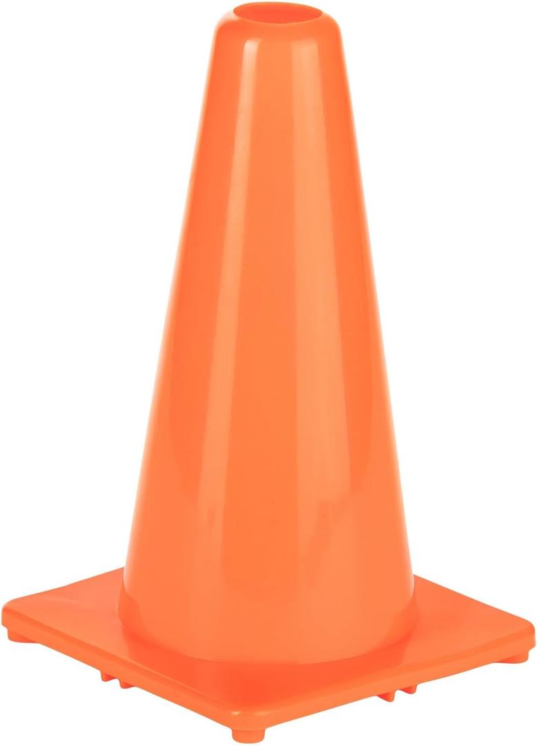Champion Sports 9" High Visibility Flexible Vinyl Cone, Orange