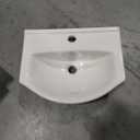 Renovators Supply Manufacturing Dell Wall Mount Bathroom Sink Size 18 * 14 inch. White Ceramic Wall Hung Floating Vessel Sink With Overflow And Single Faucet Hole