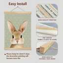 You found a duck Cute Rabbit Wall Art Decor, Nordic Woodland Animal Wall Hanging Decor for Nursery,Classroom, Playroom, Soft Neutral Bunny Poster for Toddler Bedroom,Easter Bunny Decor 14x18.5Inch
