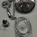 FEELSO 10" High Pressure Shower Head Combo with Handheld Spray, 16 Settings, 11" Adjustable Arm, ON/OFF Pause Switch (Chrome)