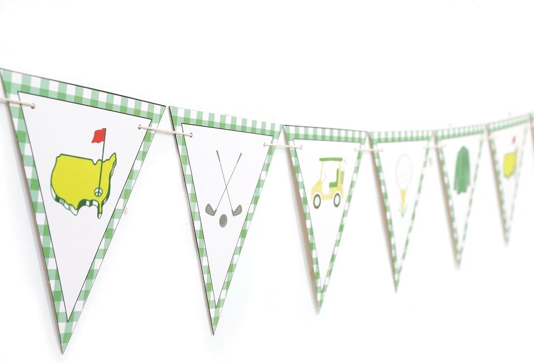 Golf Themed Birthday Banner - Golf First/1st Birthday Party Decorations,Hole In One Party Banner,Hole In One First Year Banner