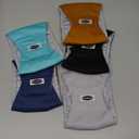 Tuiskusa Male Dog Diapers, High Absorbing Dog Belly Bands for Male Dogs, Washable Reusable Dog Male Wraps(5 Pack) (X-Small, Solid Color 5-Pack)