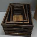 Nested Wooden Storage Crates Set of 3 (L,M,S),Farmhouse Decorative Boxes with Handles for Home Organization & Display