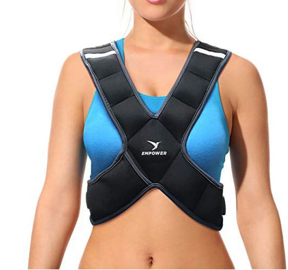 Empower Weighted Vest for Women - Ideal Body Vest for Adding Resistance Intensity to Workouts -Fixed 8lbs or Adjustable 10 to 16lbs