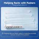 4 Pcs Colorful American Mahjong Racks (Upgraded Version)