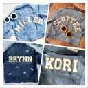 White Chenille Letters Self-Adhesive Patches: KINGSOW 52PCS Self Adhesive Varsity Iron on Letter Patches Stick on Embroidered Patch for Clothing