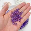 2 x 200PCS 10MM Round Crystal Acrylic Beads Crystal Faceted Beads Spacer Beads for DIY Crafts Jewelry Making, Bracelets Necklaces Wind Chimes Suncatchers Loose Gemstones(61-Purple)